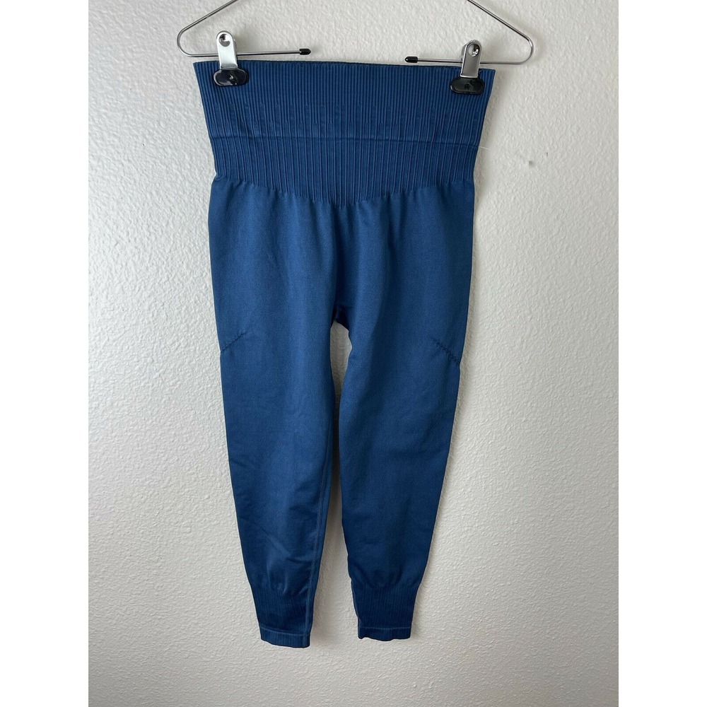 Women's‎ High-Waisted Seamless 7/8 Leggings JoyLab Teal Blue Small S